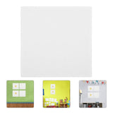 4-Pack White Felt Bulletin Board Tiles for Wall, Photo Pin Board, Memo Display and Office V1366-AZ2-W-16094