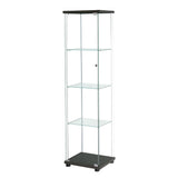 Stacked Display Storage Cabinet Glass Black DBOX1002-4-BK_NZ
