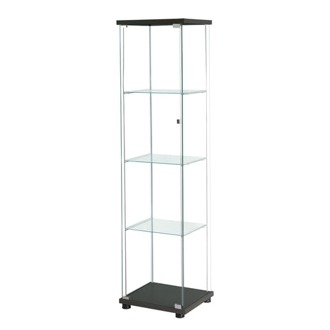 Stacked Display Storage Cabinet Glass Black DBOX1002-4-BK_NZ