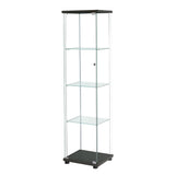 Stacked Display Storage Cabinet Glass Black DBOX1002-4-BK