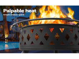 Grillz Fire Pit BBQ Grill 82cm FPIT-DIAMOND-32