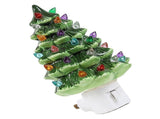 Xmas Tree Night Light Ceramic Decorative Plug in Tree Nightlight Xmas Decor for Bedside Tables Study V1294-YM0901-3115240103412