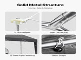Carport Car Canopy 10 x 20 FT Heavy Duty Portable Car Shelter Tent Grey V952-KFSJSQCCKHS8DE5CF001V0