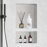 Shower Niche Ready for Tile 40.64 x 60.96 cm, 16 x 24 inch Double Shelf Organizer, Square Corners V952-SLLYBK2C17YCR2AE8V0