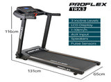 PROFLEX TRX3 Electric Treadmill, Compact Size, Foldable, USB/MP3, Pulse Sensors V219-FTNTRDPFTRX3A