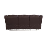 3 Seater Recliner Sofa In Faux Leather Lounge Couch in Brown V43-REC-FAN3RBR