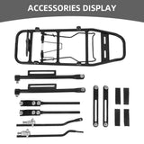 Black Rear Cargo Rack 1-Pack Steel Frame 15.4 x 14.6 Inches Bike Storage Carrier V1370-AZ4-16824
