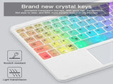 Transparent Colorful Luminous Bluetooth Keyboard 10-Inch Backlit Bluetooth Keyboard Suitable for V1369-AZ3-W-12698