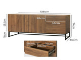 Levede Buffet Sideboard Storage Cabinet Walnut CH1078-WA_NZ