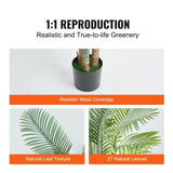 VEVOR Artificial Gold Cane Palm Tree, 2m Tall Faux Plant, PE Material & Anti-Tip Tilt Protection V952-RZRDZW65FT1JI8DP4V0