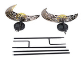 2Pcs Warm White Light Solar Light Iron Hollow Courtyard Night Lighting Decorating Lamp V1294-YM0901-3111200239411