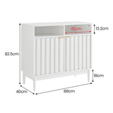 Sarantino Eleni 2-Door Sideboard - White TBL-751-00-WHT
