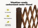 Gardeon Garden Fences Expandable Wooden Trellis Fence Plant Frame 200cm Brown GF-WD-200X70-CC