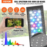 VEVOR Aquarium Light, 26W Full Spectrum Fish Tank Light with 24/7 Natural Mode, Adjustable Timer & V952-SSSSZXD3036Y7BXLWV3