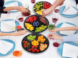QZS Plastic Veggie Tray,Disposable Fruit Tray with 6 Compartment,10Pack Catering Vegetable Container V1189-WXFWAL-20260319-00531