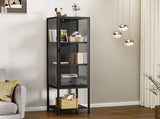 Stacked Glass Display Cabinet Collections Storage DBOX1004-4-BK