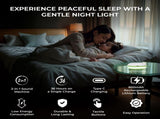 Portable White Noise Machine with 20 Soothing Sounds & RGB LED Night Light Compact Sleep Sound V1107-CS-BZYZMY