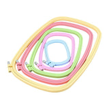5 Pcs Plastic Embroidery Hoop Crosses Stitching Hoop Embroidery Frame Candy Color Embroidery Hoop V1369-AZ3-W-14124