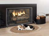 Fireplace Screen Single Panel, Sturdy Iron Mesh Fireplace Screen, 906MM Spark Guard V952-BLMHSJY3545I7H0S1V0