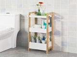 3-Tier White Storage Bathroom Shelf V178-85017