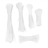 5Packs Cable Ties Zip Wraps Set Disposable Nylon Wire Cord Strap Fastener Fastening OrganizerWhite V1294-YM0718-3117200193811