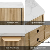 Artiss TV Unit Entertainment Unit Storage Drawer Shelf 150cm Pine FUR-Z-TV150-WHWD-AB