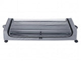 Levede 2x Under Bed Storage Containers for Shoe and Apparel Clear-Lidded Rolling SO1032-GY-2PC-AU