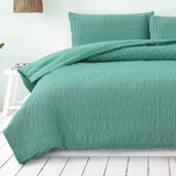 Ardor Tuscan Teal Ruched Quilt Cover Set King V442-INT-QUILTCS-TUSCANRUCHED-TEAL-KI