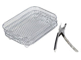 Basket, Extra Large Size Thick Basket for Oven,"7.48x5.11"Stainless Steel Pan Fryer Basket with a V1370-AZ4-19726