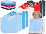 10 Pack Premium Adult Bib, Clothing Protectors for Adults 9.06 X 6.3 Inch Washable Adult Bibs for V1369-AZ3-W-18883