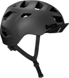 Bern Mens Allston Cycling Bike Helmet w/ Flip Visor - Matte Black - S/M V563-ALLSTON-MBLK-S_M