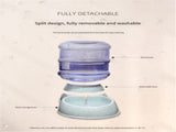 Green Automatic Pet Feeder and Drinker Combo for Cats and Small Dogs - 2 in 1 Detachable Design V888-ELOSUNG25100