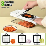 vegetable chopper, multi-function kitchen tool, high quality vegetable cutter, time-saving food V1102-122-WHI-51898