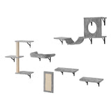 Wall Mounted Cat Shelves, Cat Wall Shelves and Perches with Jumping Boards, Hammock, Sofa, Cat Tree V952-ZYSBGSMPJ6JTKY3NYV0