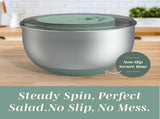 Stainless Steel Salad Spinner 5 Qt. Lettuce Washer And Vegetable Spinner Dryer for Easy Salad Prep V1258-DP02-C-676