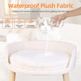 Pet Sofa Bed with Plush Cushion & Wooden Legs V767-XPET82-40CM