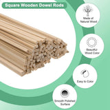 DIY Wood Square Dowel Rods for Craft Projects, 1/8 x 12 Inches Unfinished Hardwood Dowel Sticks, 200 V1369-AZ3-W-11326