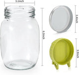Complete Sprouting Kit - 2 Large Wide-Mouth Mason Jars 32 Oz, 2 Foldalbe Screen Lids with Draining V1258-DP02-C-1195