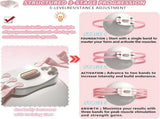 Grey 3-Level Resistance Pelvic Floor & Inner Thigh Trainer - Multi-Function Kegel Exercise Set with V888-ELOSUNG45367