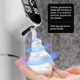 Automatic Soap Dispenser 5-Level Adjustment IPX6 Water- Foam Soap Dispenser LED Time and Temperature V1369-AZ3-W-11787