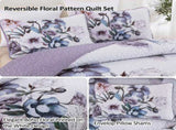 Romantic Wildflower Soft Cozy 3 Pc Bedspread & Pillow Cover Set V745-AC080301Q13U