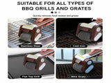 Bristle-Free Motorized BBQ Grill Brush, 350RPM Cordless Rechargeable Electric Grill Cleaner with LED V1243-V1188-BROWN-001
