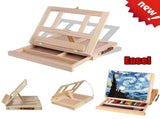 Wooden Easel Painting Table with Drawers for Storage HB Pencils Brushes and Paint Tools V1369-AZ3-W-21172