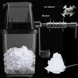 Manual Rotary Ice Crusher for tails Slush Smoothies 1.25L Chrome Plated Gray V1263-JX-8026