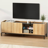 Artiss TV Unit Entertainment Unit Storage Cabinet Shelf 160cm Pine FUR-Z-CT01-TV160-WD-AB