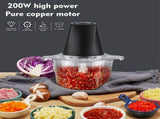 Food Processor Electric Meat Grinder 500W Food Chopper With 8 Cup 2L Glass Bowl & 4 Large Sharp 2 V1370-AZ4-17489