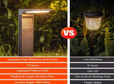 solar path 2-pack, warm white cool white, four lighting modes, outdoor lighting, garden V1102-124-14902-BLK-2PCS