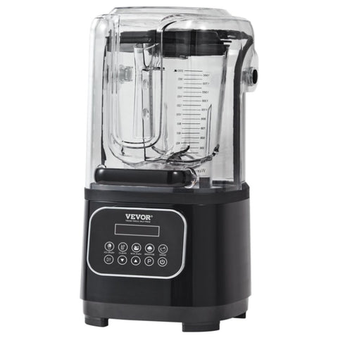 VEVOR Professional Blender with Shield, Commercial Countertop Blenders, 2L Jar Blender Combo, V952-TSSBJ20L1600W4DTQV3