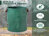 Heavy-duty garden waste bags - 300L - 67*67*84cm - 2 pieces - Reusable garden waste bags with V1188-MS101-02818-1
