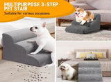 3 Tiers Dog Ramp Non-Slip Pet Steps Cat Stairs Foam Soft Pet Slope Max 40LBS Load for High Beds Sofa V985-3TIERSDOGRAMP